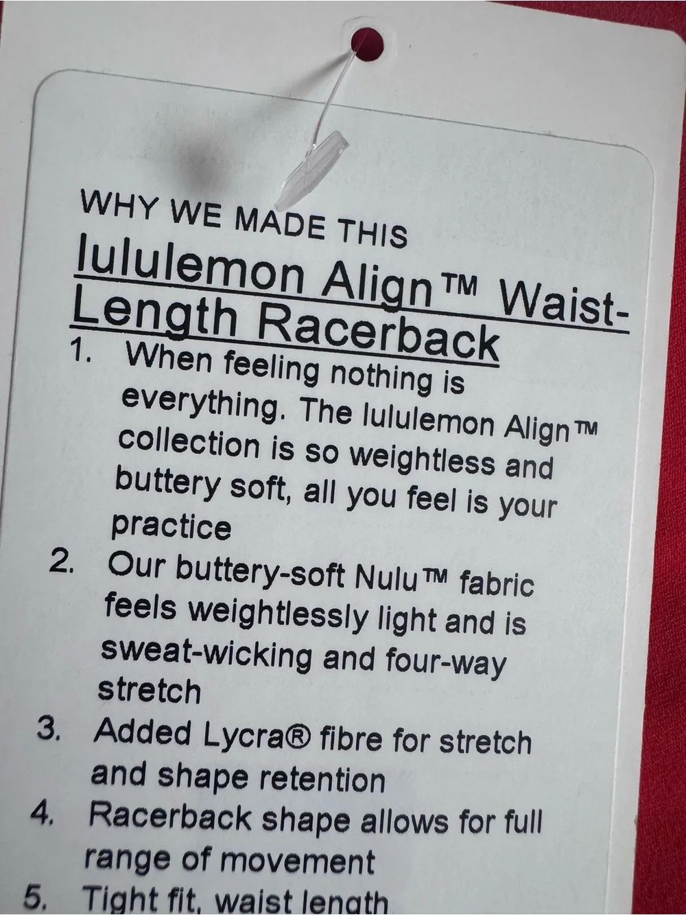 Lululemon Align Waist-Length Racerback